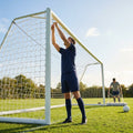 Football goal nets 24 x 8 ft, durable HDPE for clubs and schools