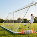 Multi-colour football goal nets for full-size goals