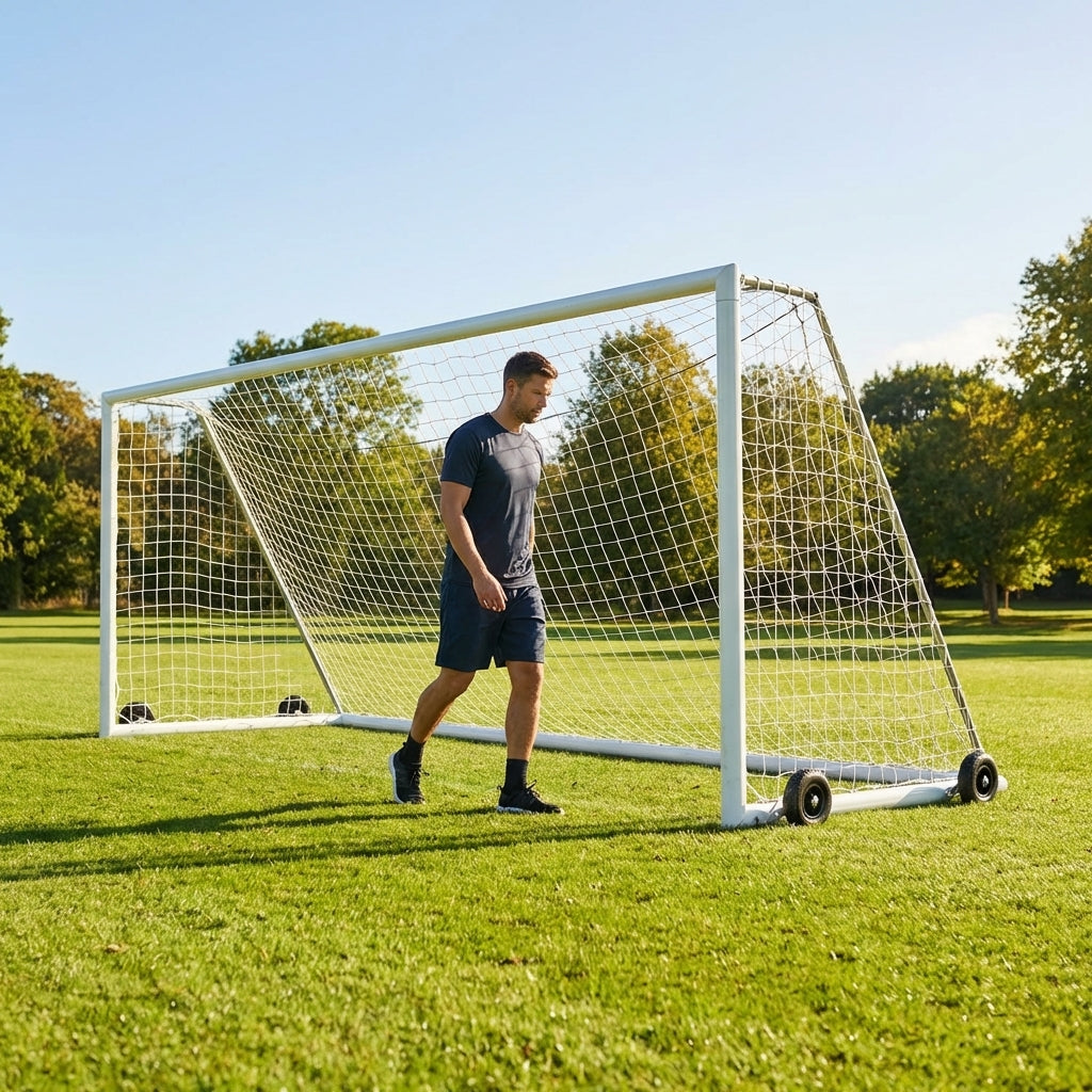 Aluminium football goal 24x8ft for outdoor matches