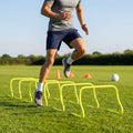 Fluorescent yellow training hurdles for sports and fitness