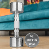 Chrome dumbbells with ergonomic design for gym and home use