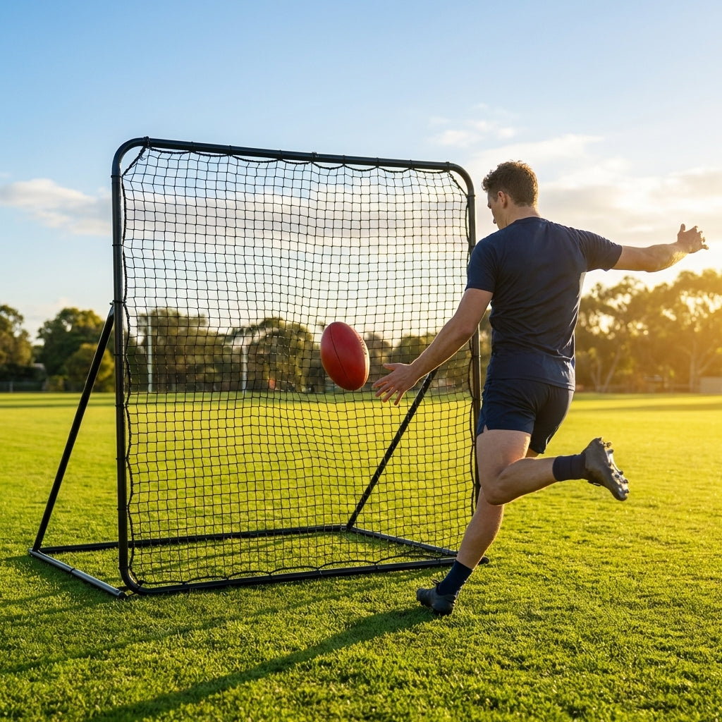 AFL rebounder net with galvanised steel frame for training