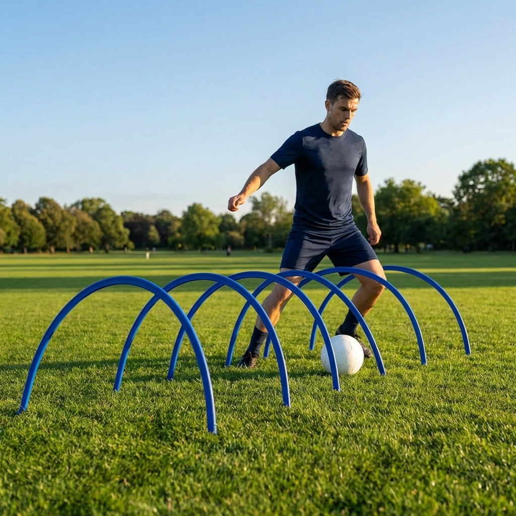 Football Training Passing Arcs, Fluorescent Yellow, High Tensile Plastic