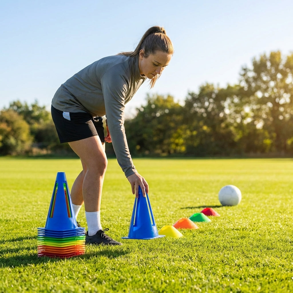 Training cones for sports and agility, durable plastic