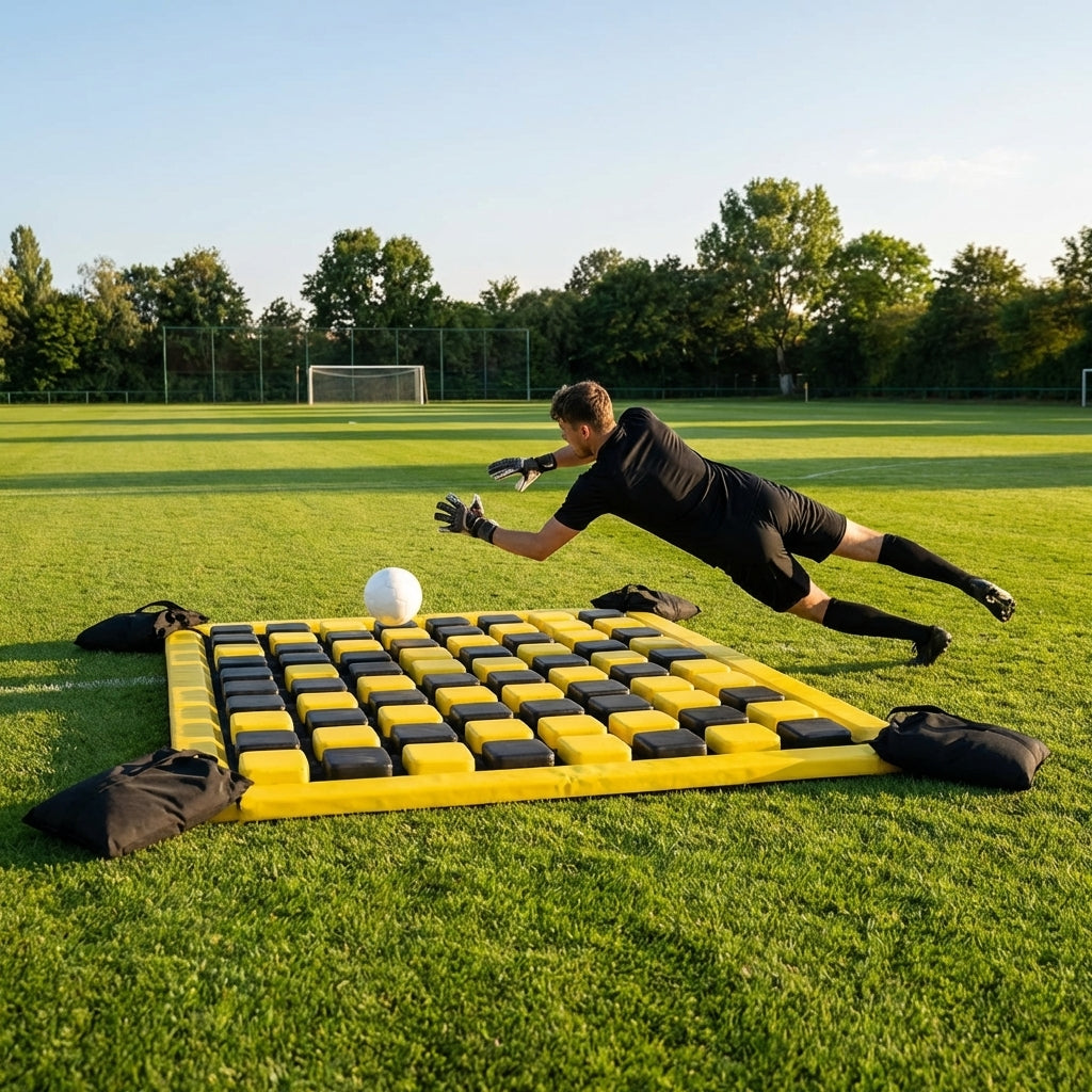 Goalkeeper ball deflector for indoor and outdoor training