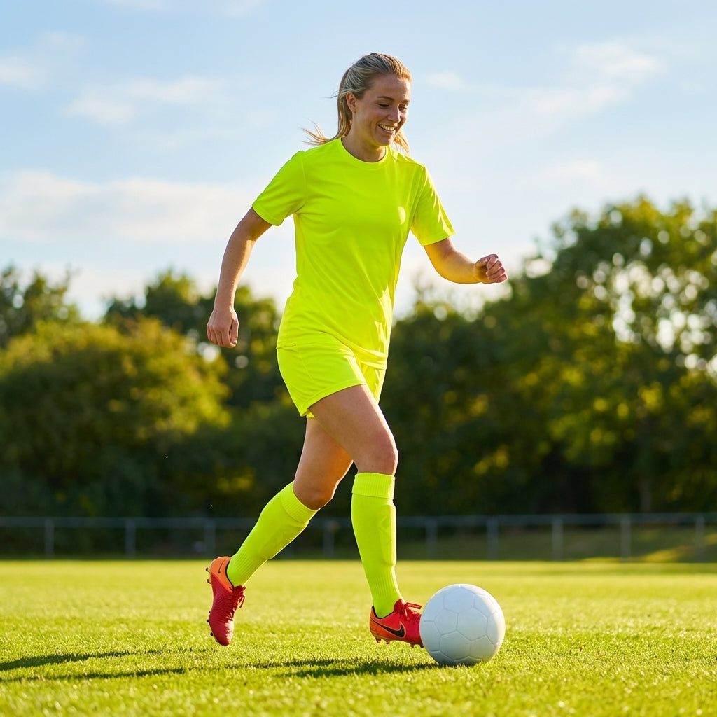 Women's Football Kit with Geometric Print Jersey