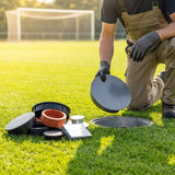 Replacement socket caps in various sizes and materials for sports facilities