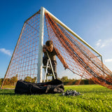 Football goal nets 24 x 8 ft, durable HDPE for clubs and schools