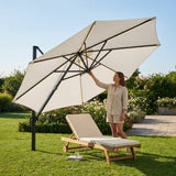 Cantilever garden parasol with 3m UV30+ canopy and steel frame