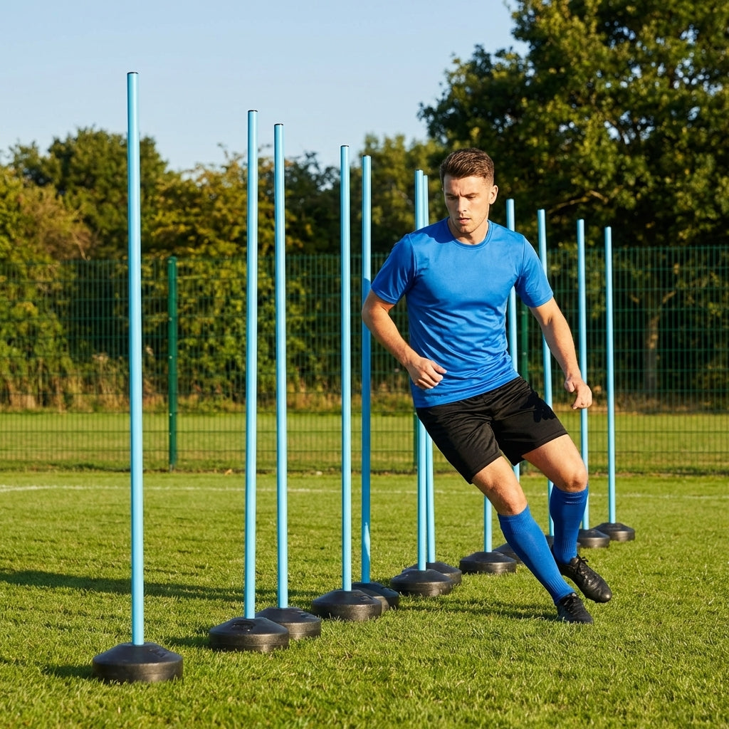 Slalom training poles in vibrant colours for agility training