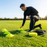 Vibrant flat disc markers for sports training