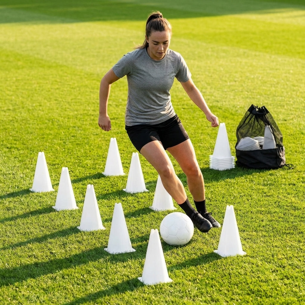 Training cones for sports practice, durable 12-inch cones