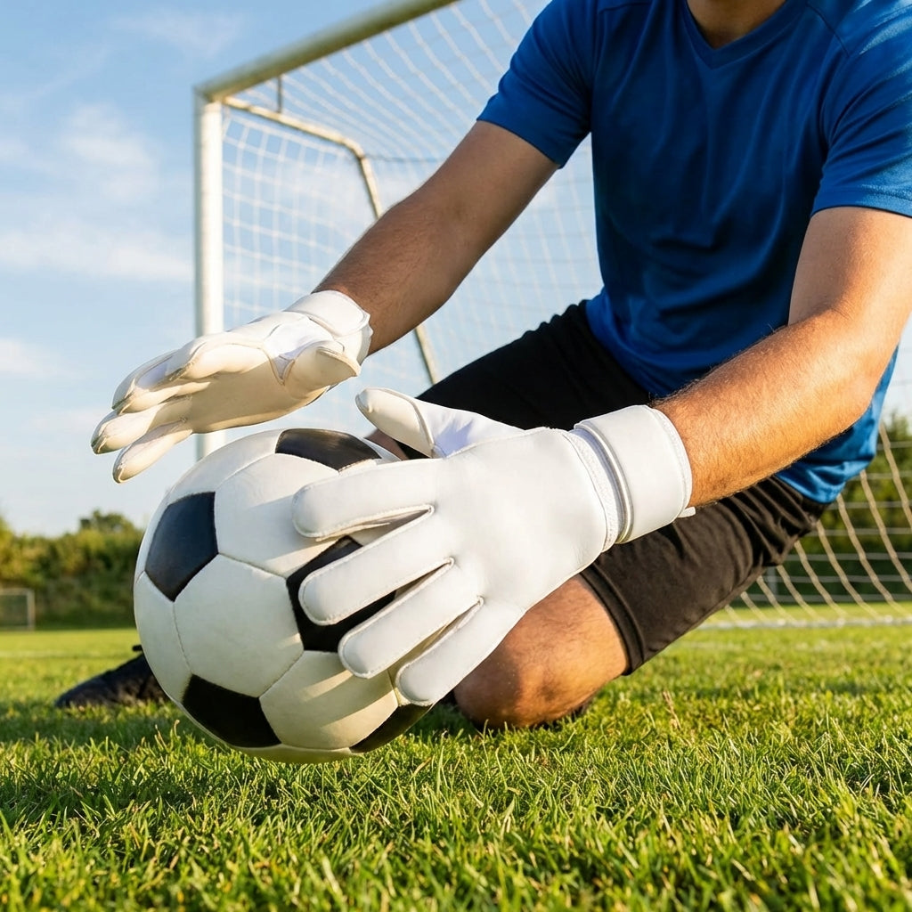 Professional goalkeeper gloves in various sizes and colours