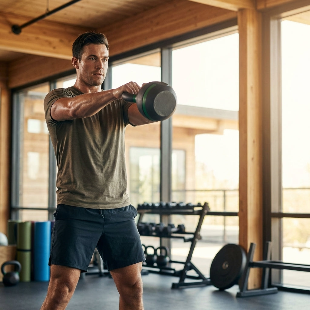 Cast iron kettlebell in various sizes and colours for gym workouts