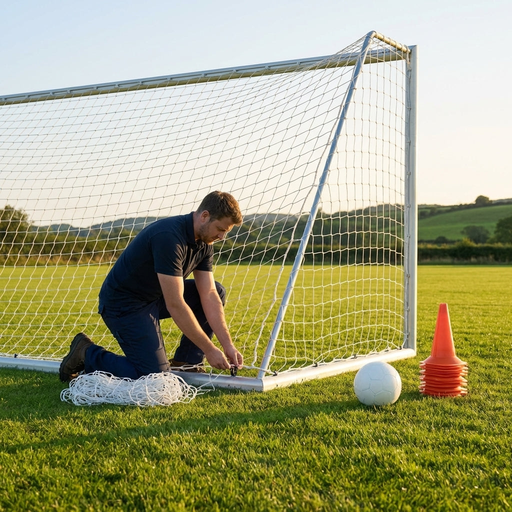 Replacement football goal nets for Alu110 goals, various sizes in white