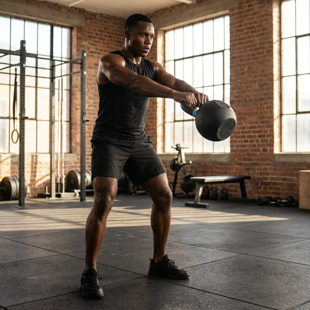 Cast iron kettlebell in various sizes and colours for gym workouts