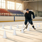 Vibrant ice hockey training cones in various sizes and colours
