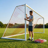 Football goal nets 24 x 8 ft, durable HDPE for clubs and schools