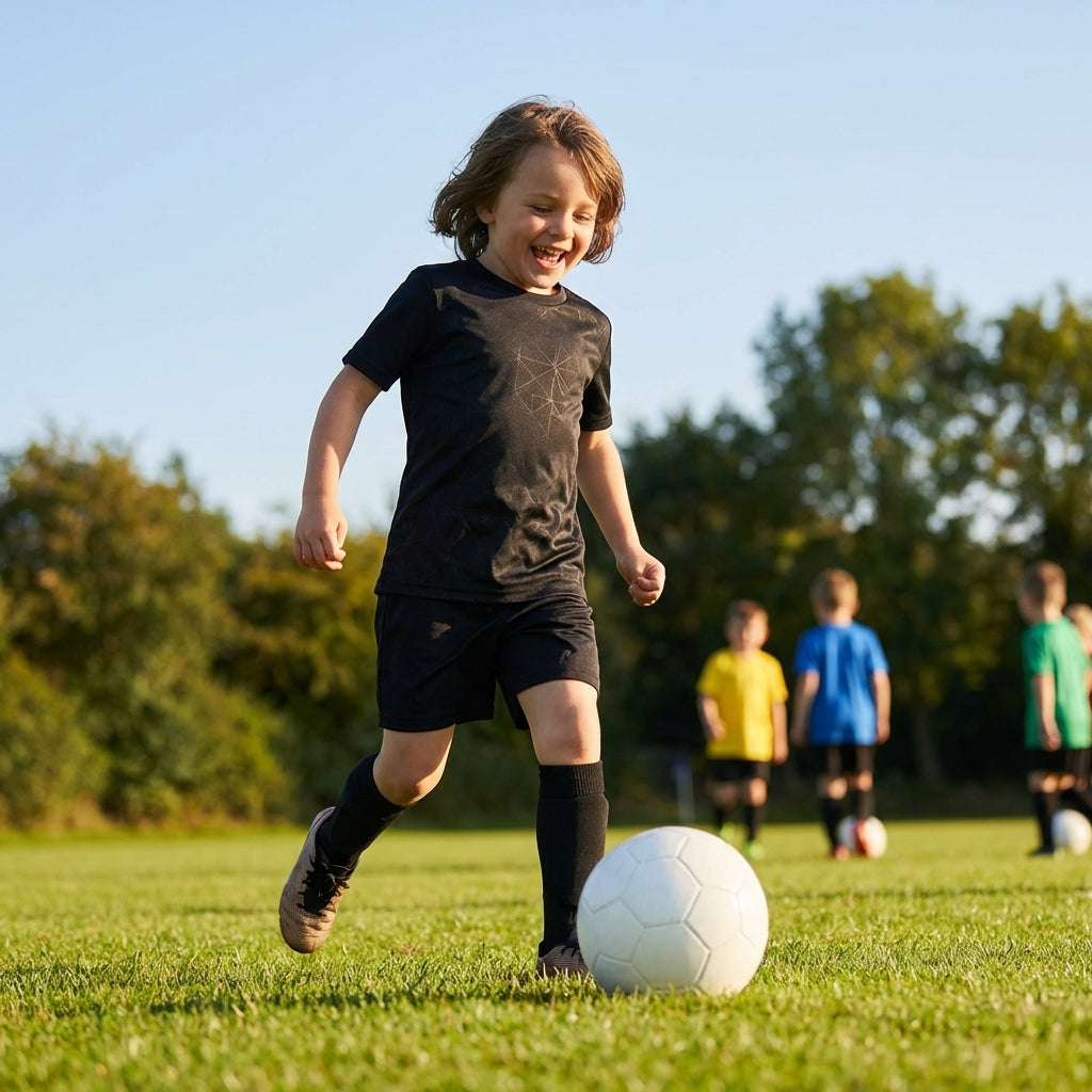 Kids' Football Shirts in vibrant colours for ages 5-14