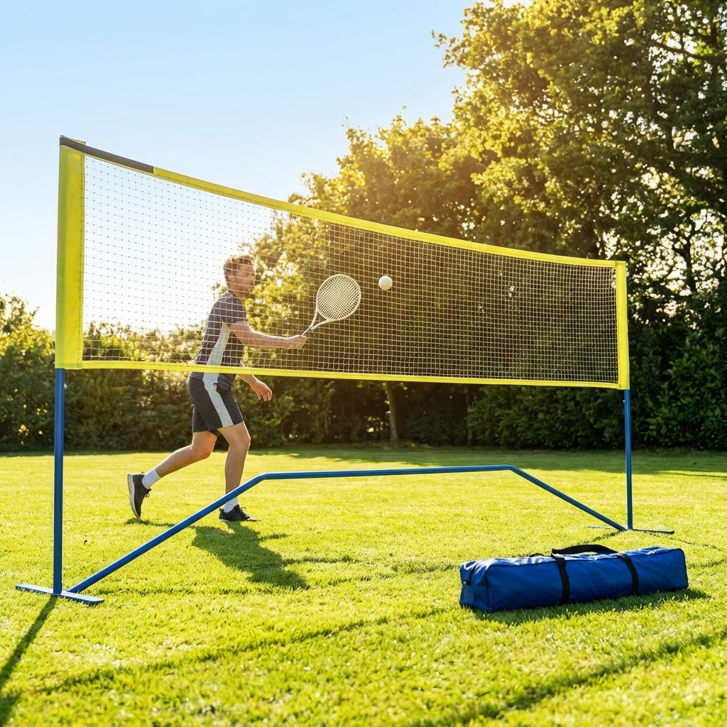 Portable badminton tennis net with carry bag, various sizes