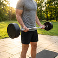 Rubber Barbell Weights with Cast Iron Core for Gym and Home Use