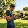Rubber Barbell Weights with cast iron core for gym and home use