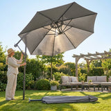 Cantilever garden parasol with 3m UV30+ canopy and steel frame