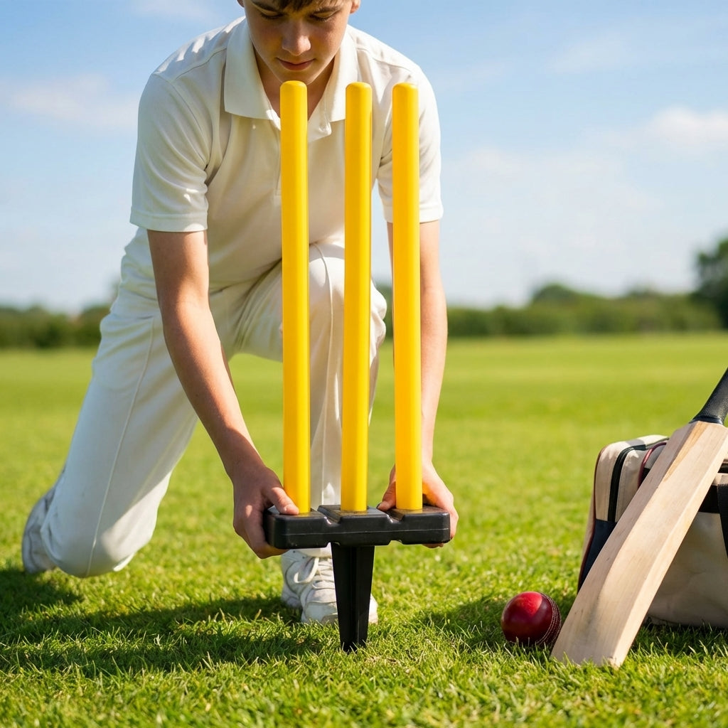 Cricket training stumps in flexible foam with base options