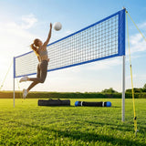Replacement volleyball net with twisted PE and PVC banding