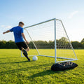 8 x 4 Football Goal Nets in White HDPE for Clubs and Schools