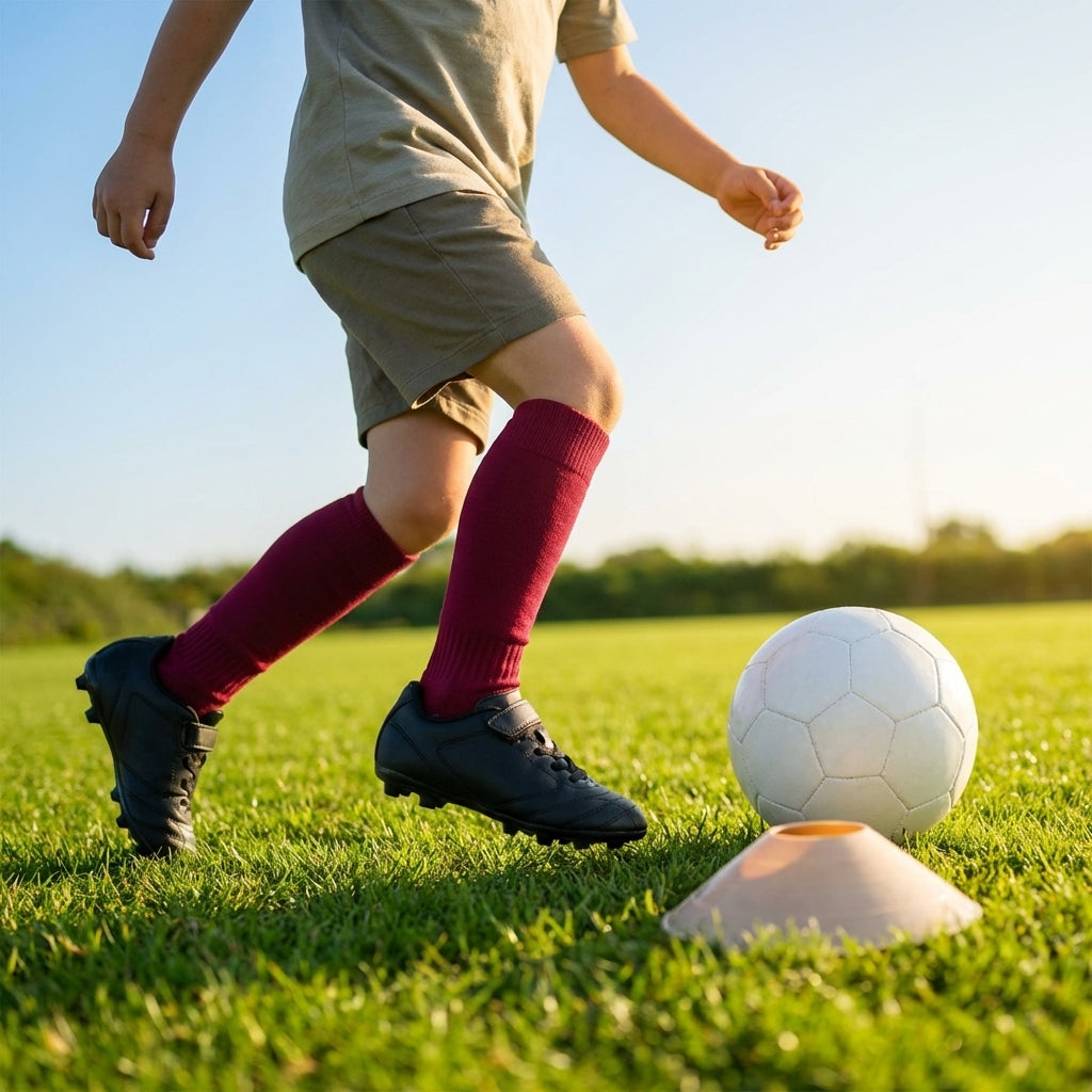 Football socks available in various sizes and vibrant colours