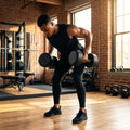 Urethane dumbbells with steel core, ideal for gyms