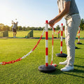 Freestanding Plastic Post & Chain Barrier Set for crowd control