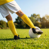 Football socks in various sizes and colours for players