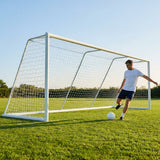 Stadium football goal with aluminium frame and durable netting