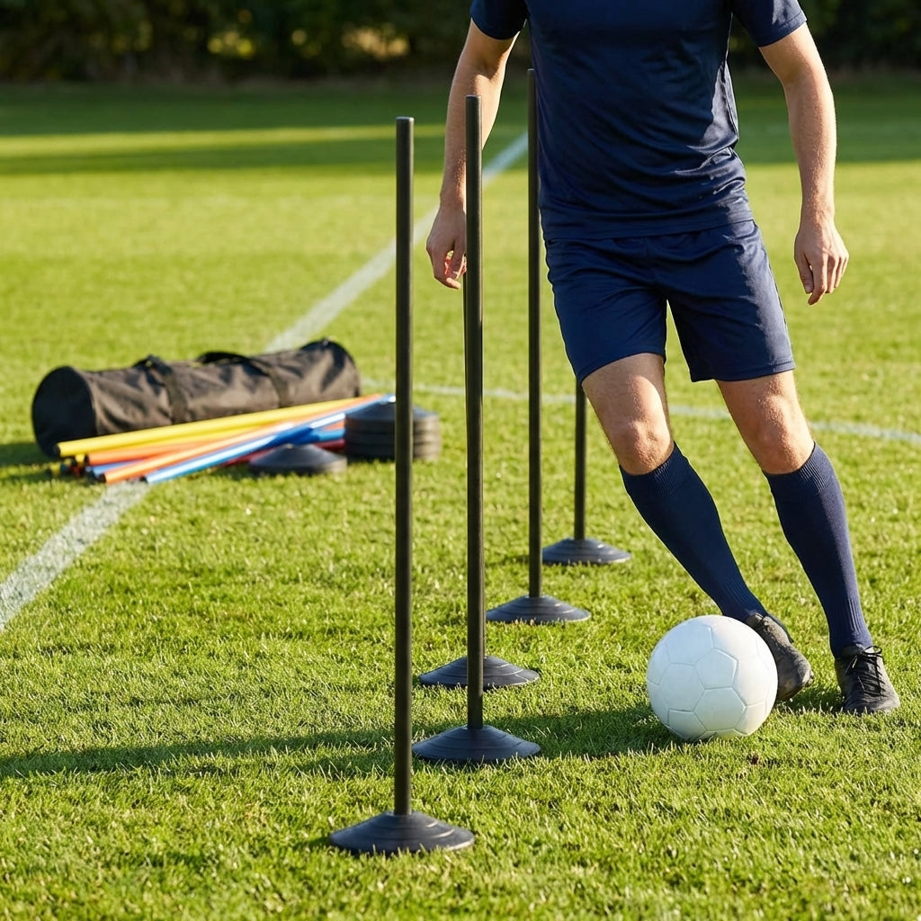 Slalom training poles in vibrant colours for agility training