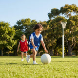 Netball Bibs in red and blue, available for kids, juniors, and seniors