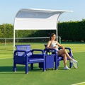 Aluminium Tennis Court Chairs in Blue, Green, and Black