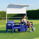Aluminium Tennis Court Chairs in Blue, Green, and Black