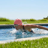 Silicone swimming caps in multiple colours for adults