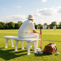 Replacement bench parts for tennis courts, available in various colours