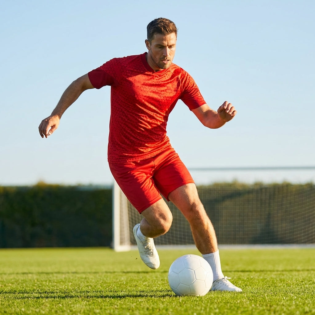 Men's football shirt in multiple colours, made from polyester for athletic use