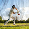 Cricket netting made of high-density polypropylene in black colour
