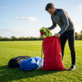 Laundry kit bag available in black, red, and blue with 130L capacity