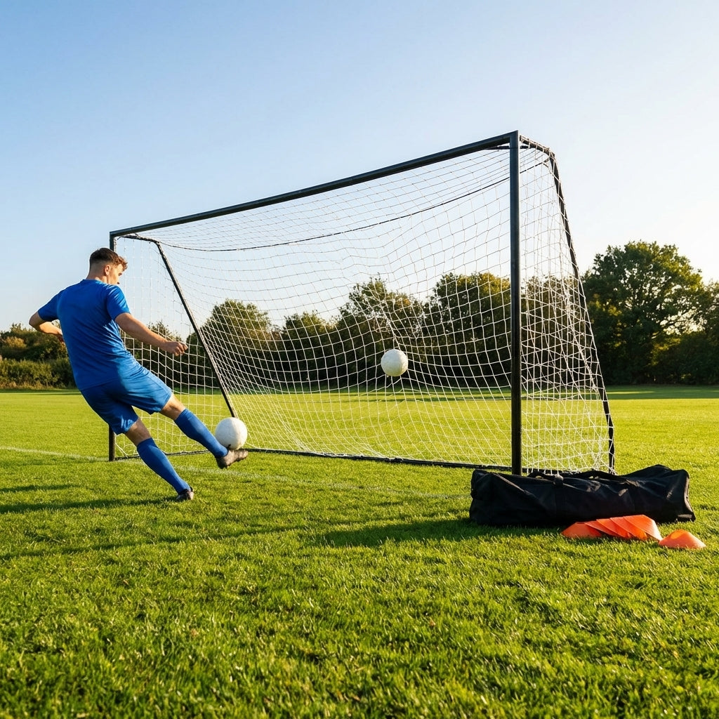 Replacement goal nets made from 5-ply knotless polyester in various sizes