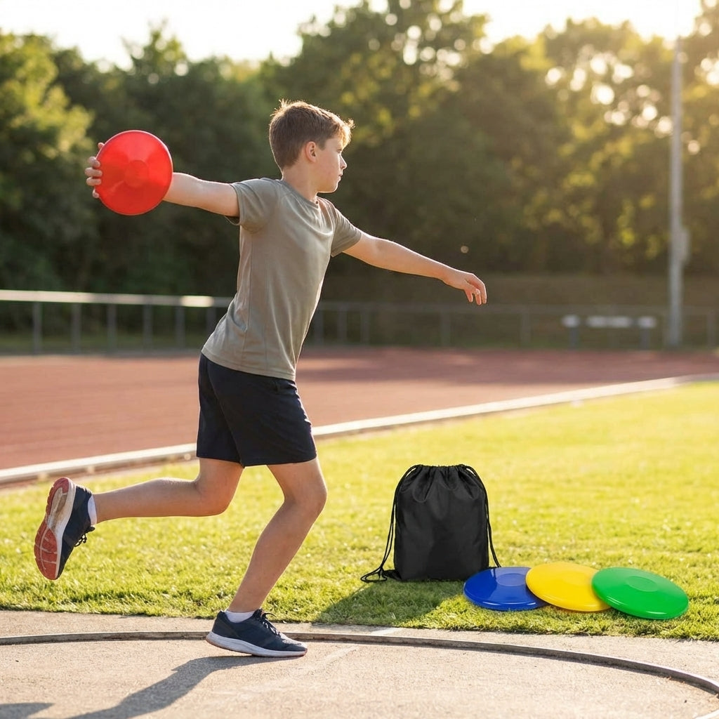 Junior Discus set with carry bag, assorted colours