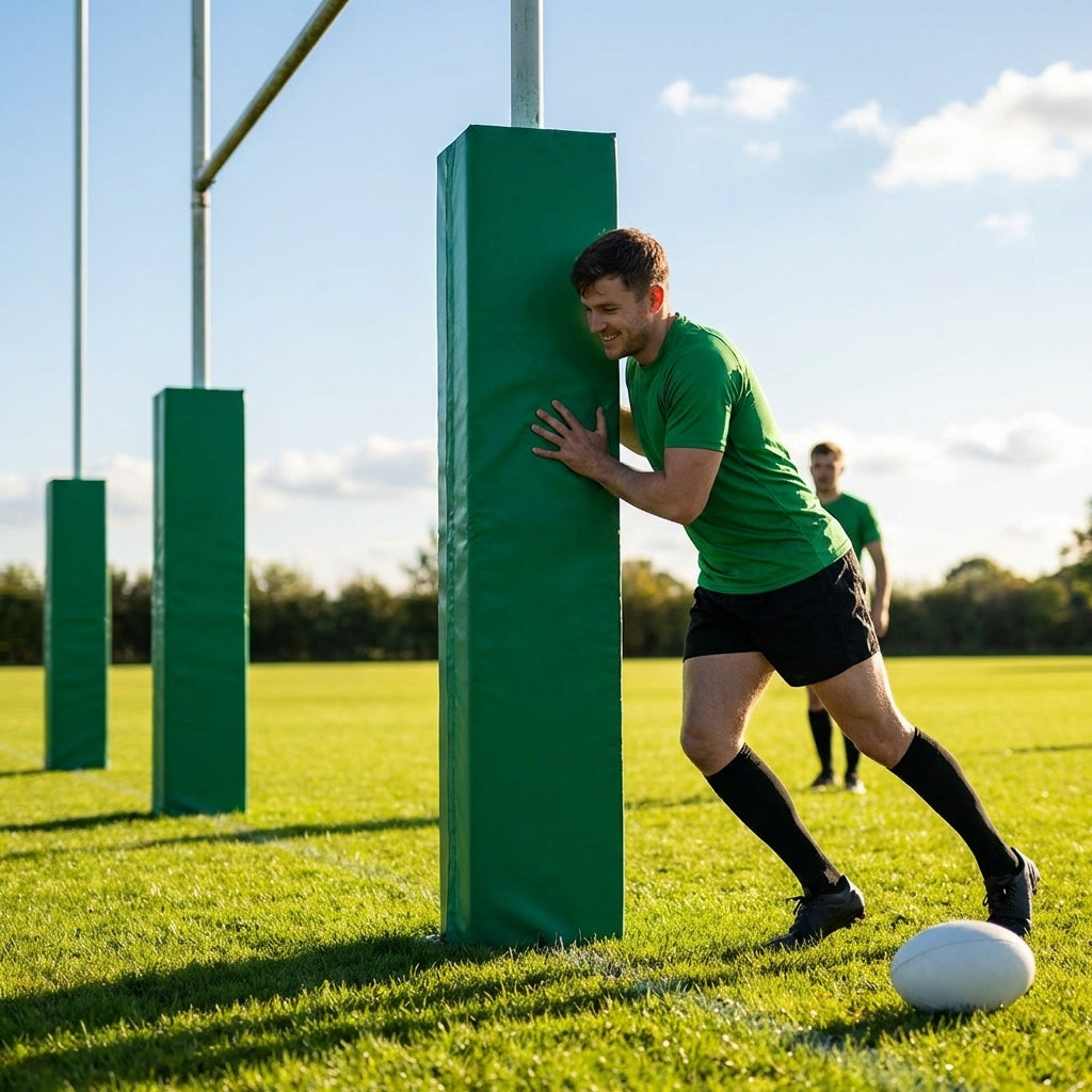 Custom 6ft PVC Rugby Post Protectors in varied colours