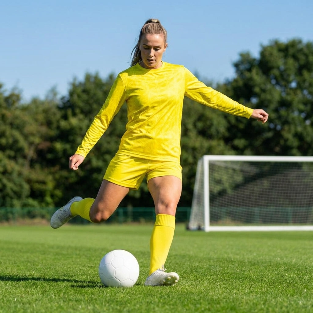 Women's Football Kit with Long Sleeve Shirt and Shorts