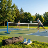 Pickleball post and net set for outdoor use