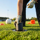 Replacement socket caps in various sizes and materials for sports facilities